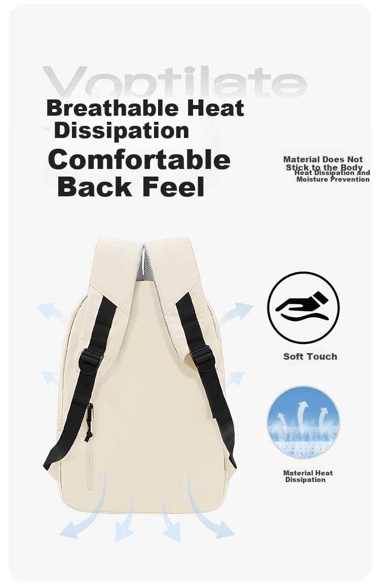 Biyoumei Large Capacity Fashion Backpack Casual Travel Bag Laptop Bag Schoolbag for Middle School, High School And College Students, Unisex 3