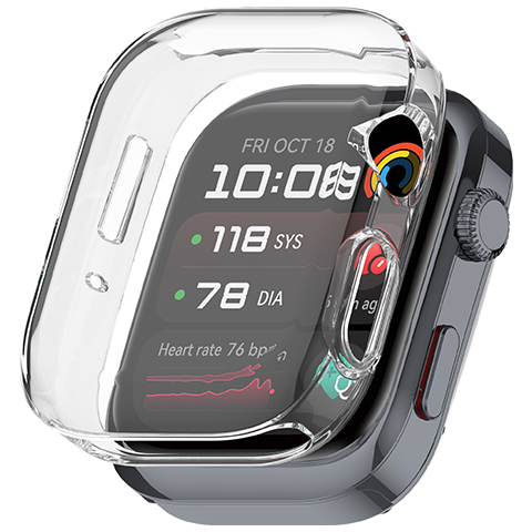 KMaxAI Compatible with Huawei Watch D2 Protective Case + Screen Protector, Full Coverage Integrated Watch Shell And Dial Soft Cover, TPU Soft Rubber Anti-Scratch Anti-Fingerprint Blood Glucose Watch Case, Transparent
