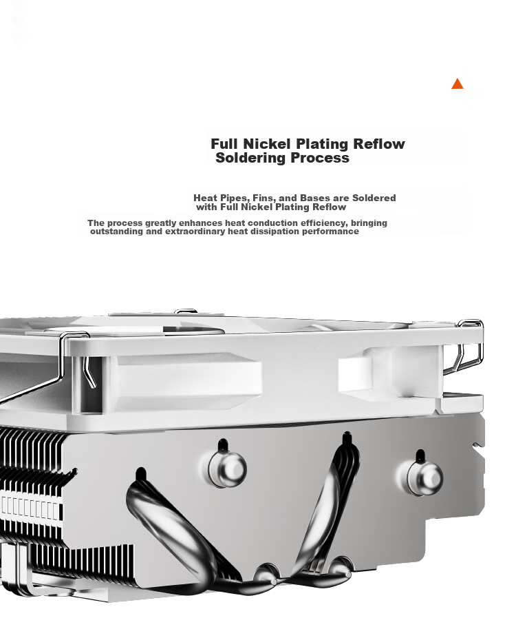 PCCOOLER RC400-47 WH ITX Air-Cooled CPU Cooler (Downward Pressure/47mm Height/4 Heat Pipes/Copper Base with Reflow Soldering And Nickel Plating Process/Supports AM5 1700) 7