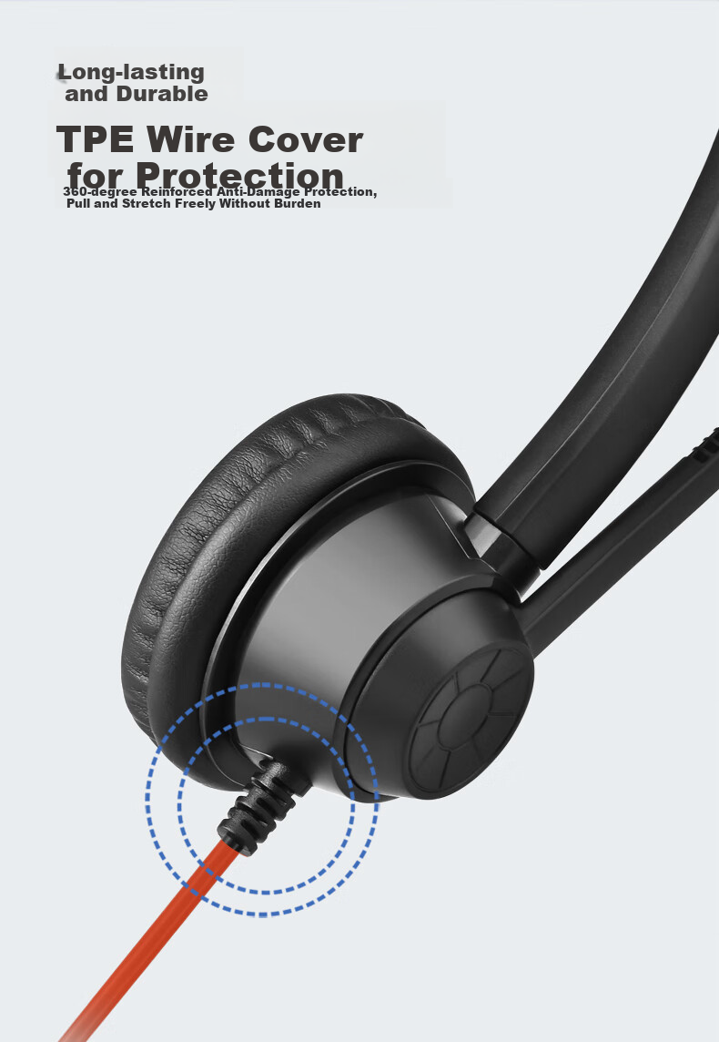 Yijiatong Upgraded Dual-Ear Headset Y390DR with USB Interface, Customer Service Headphones/Noise-Cancelling Headphones/Sales Telemarketing Headset/Business/Education, Including Equalization And Mute Functio 10