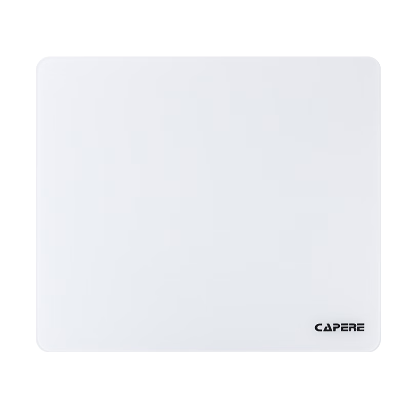 CAPERE Waterproof Full Steel Smooth Glass Gaming Mouse Pad, Thickened Non-Slip PU Base, Xingxian Pro Glass Pad/Hao Yue Bai 490x420x6mm Speed Type