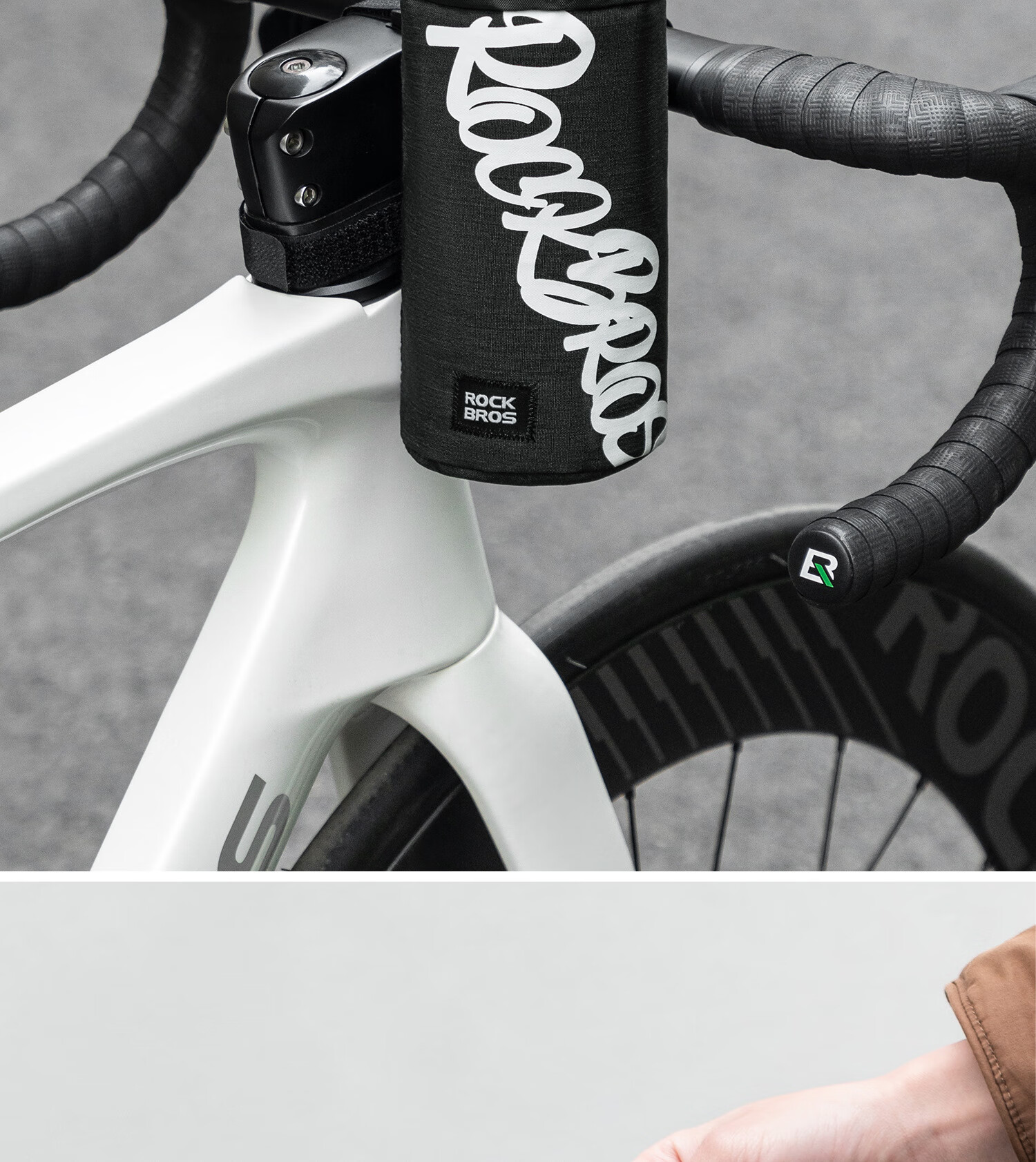 ROCKBROS Bicycle Bottle Bag Road Folding Bike Handlebar Bag Tail Bag Front Top Tube Bag Brick Red 11