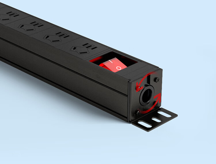 TOWE Intelligent Digital Display PDU Cabinet Socket Power Distribution Unit, Digital Display Alarm Socket, Can Display Current Voltage Power, Plug-In Board Power Strip EN10/G814D 15