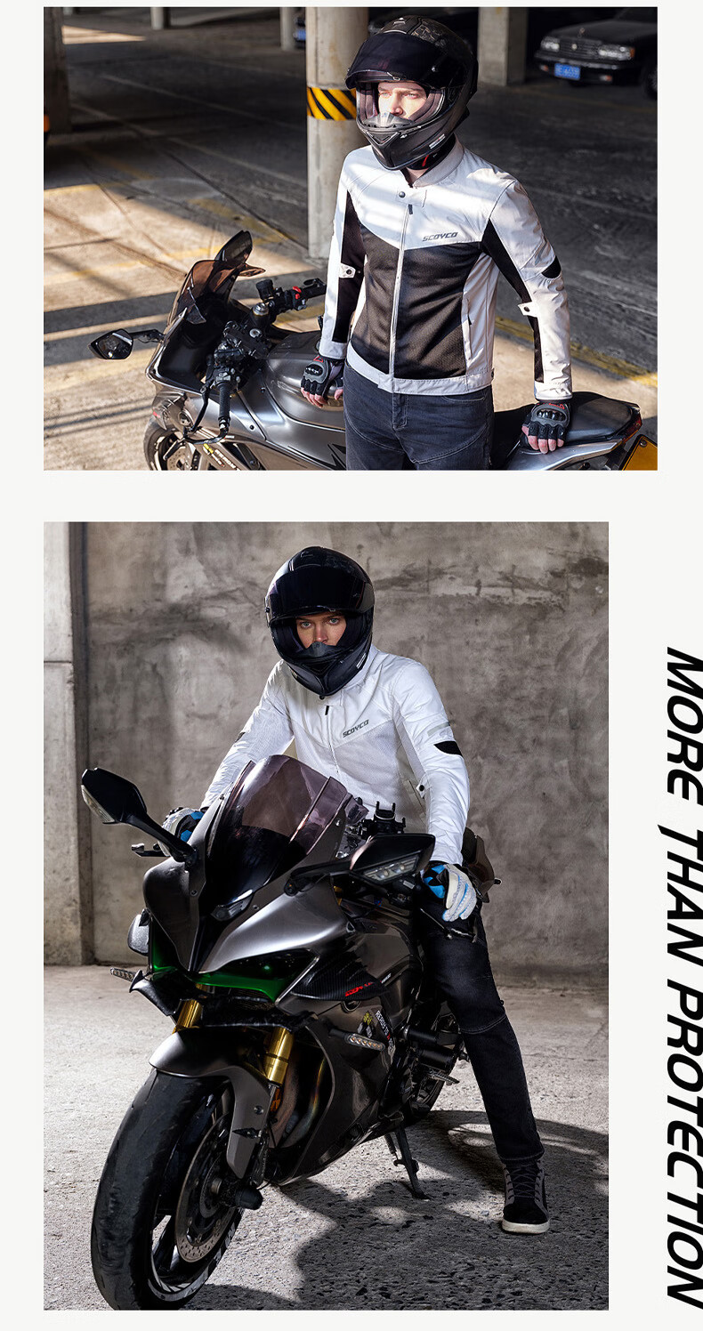 SCOYCO Motorcycle Summer Riding Suit, CE Protective Anti-Fall Motorcycle Jacket, Ventilated Breathable All-Season Daily Commute Motorbike Gear 21