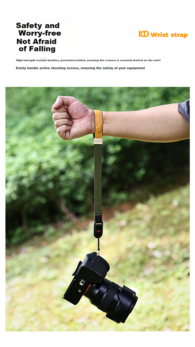 CWATCUN Camera Wrist Strap with Magnetic Quick Release Buckle, Compatible with Sony, Fuji, Canon, Niko 5
