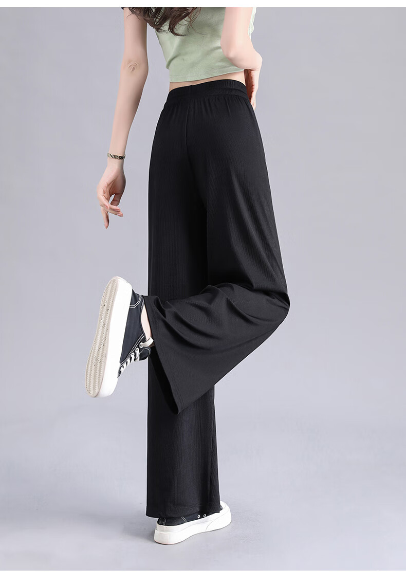 MJ STYLE Women's Ice Cool Wide-Leg Pants 2026 Summer Loose Casual Breathable High-Waist Slimming Trousers 8