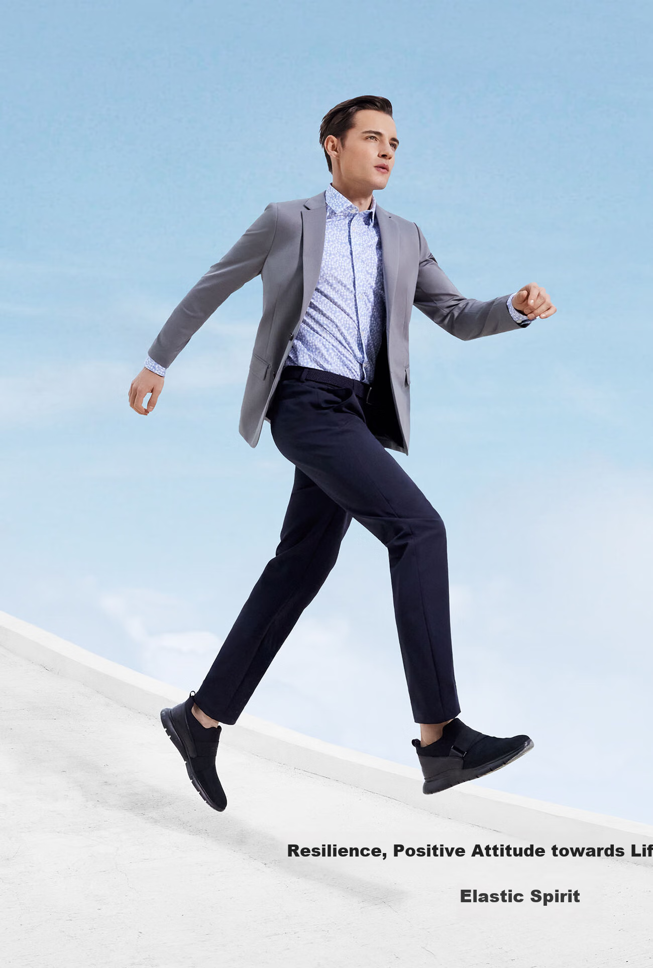 OUDING First-Class Black Diamond Dress Pants for Men, Easy-Care, High-Elasticity, Wrinkle-Resistant, Business Casual Trousers, Black Diamond, Size 38 13