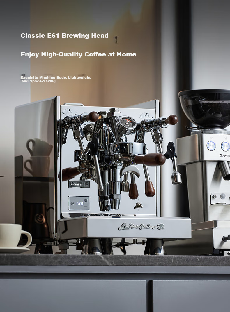 GEMILAI White Whale G3035 Coffee Machine, Home Semi-Automatic Coffee Maker, American And Italian Espresso, E61, 2L Dual Boiler 5