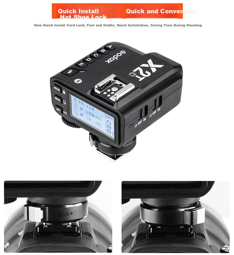 Godox X2T-O Hot Shoe Trigger, High-Speed Sync TTL Trigger, 2.4G Wireless Trigger, Olympus/Panasonic Version, Single Transmitter 7