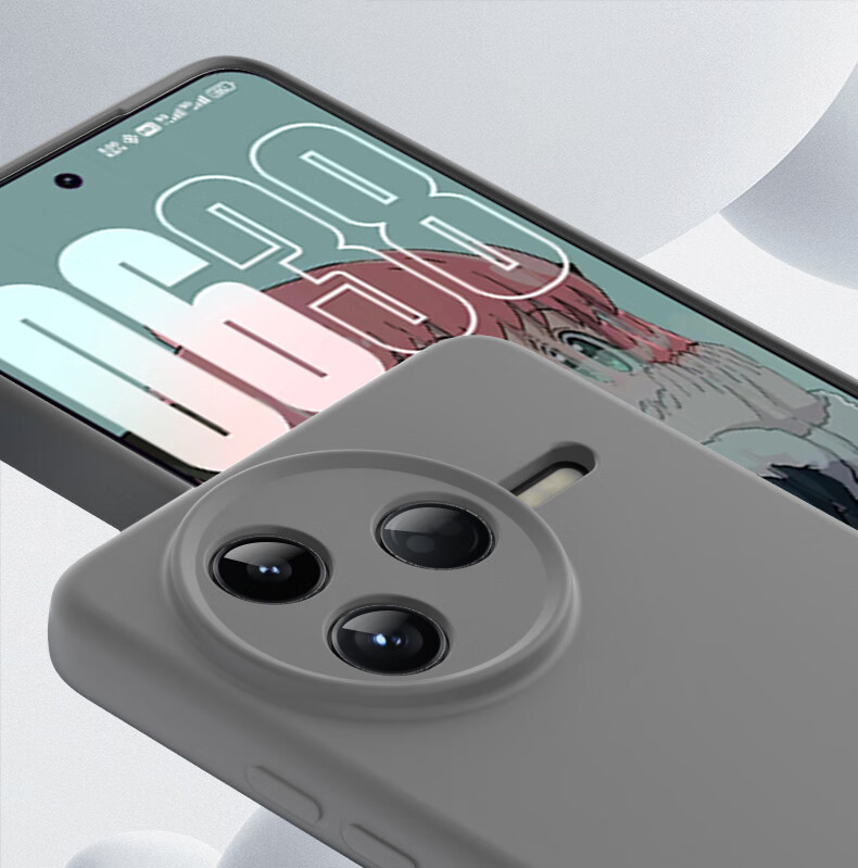 Shangsu Compatible with Redmi K80 Phone Case, K80 Protective Cover, Premium Liquid Silicone Soft Shell, Full Lens Protection, Shockproof, Anti-Fingerprint, for Women And Men, Solid Color Simple Design, Antique White Outer Shell 8