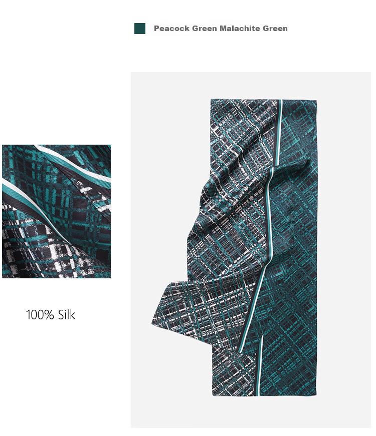 Hangsilu Men's Silk Scarf, Casual Business Style, 16 Meters Long, Double-Layer High-Quality, Birthday Gift, Holiday Present for Dad, Husband, Elders 10