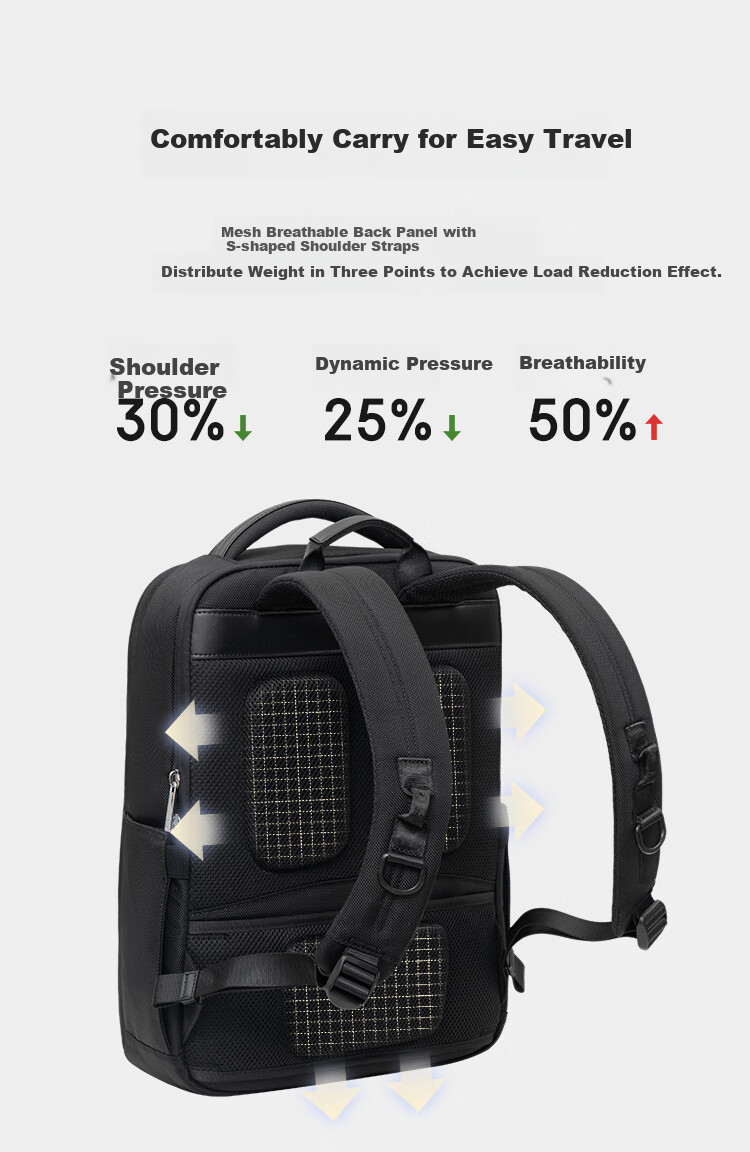 LEVEL8 Men's Business Backpack Explorer 16-Inch Laptop Bag, High-End Executive Bag for Commuting, Travel And School 8