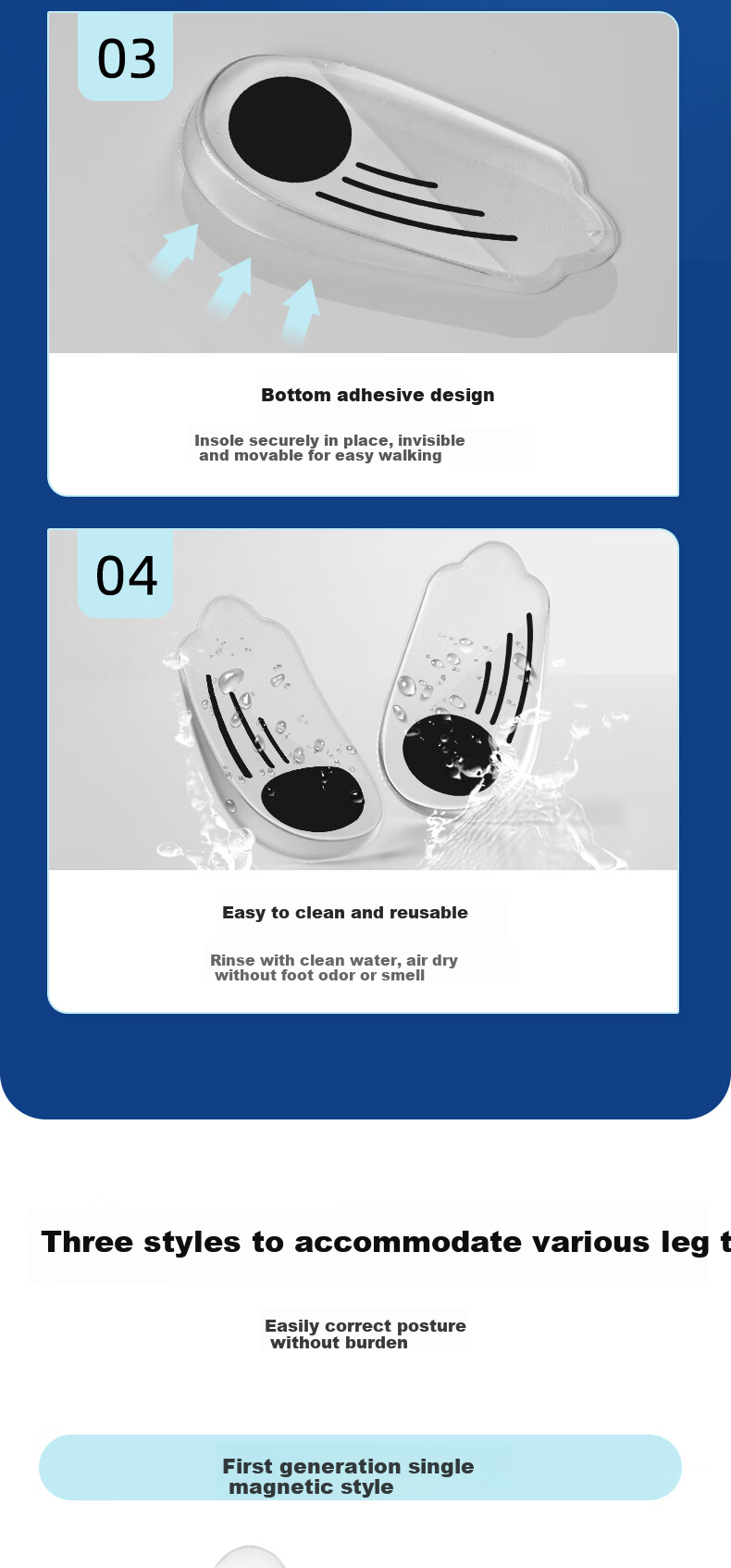 FOOTOPPO Magnetic X-Shaped Leg Insoles for Overlapping Legs, O-Shaped Legs, And X-Shaped Legs for Adults 12