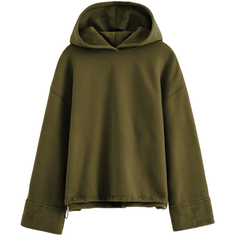 Dme [Retro Hoodie] Autumn And Winter Quality Online Hooded Long-Sleeve Fleece-Lined Sweatshirt, Women's Jacket
