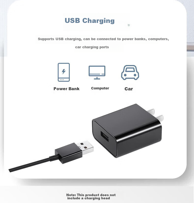 Masentek Compatible Charging Cable for SID Super Shaver, Suitable for RS7350/335/337/338/339/385/SA647/972 Razor Models, Two-Prong USB Universal Power Cord 4