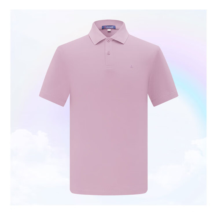 MONTAGUT Short-Sleeve Polo Shirt, Summer Men's Collared Breathable Cool Business T-Shirt, Middle-Aged Men's Wear, Cloud White, XL/52 6