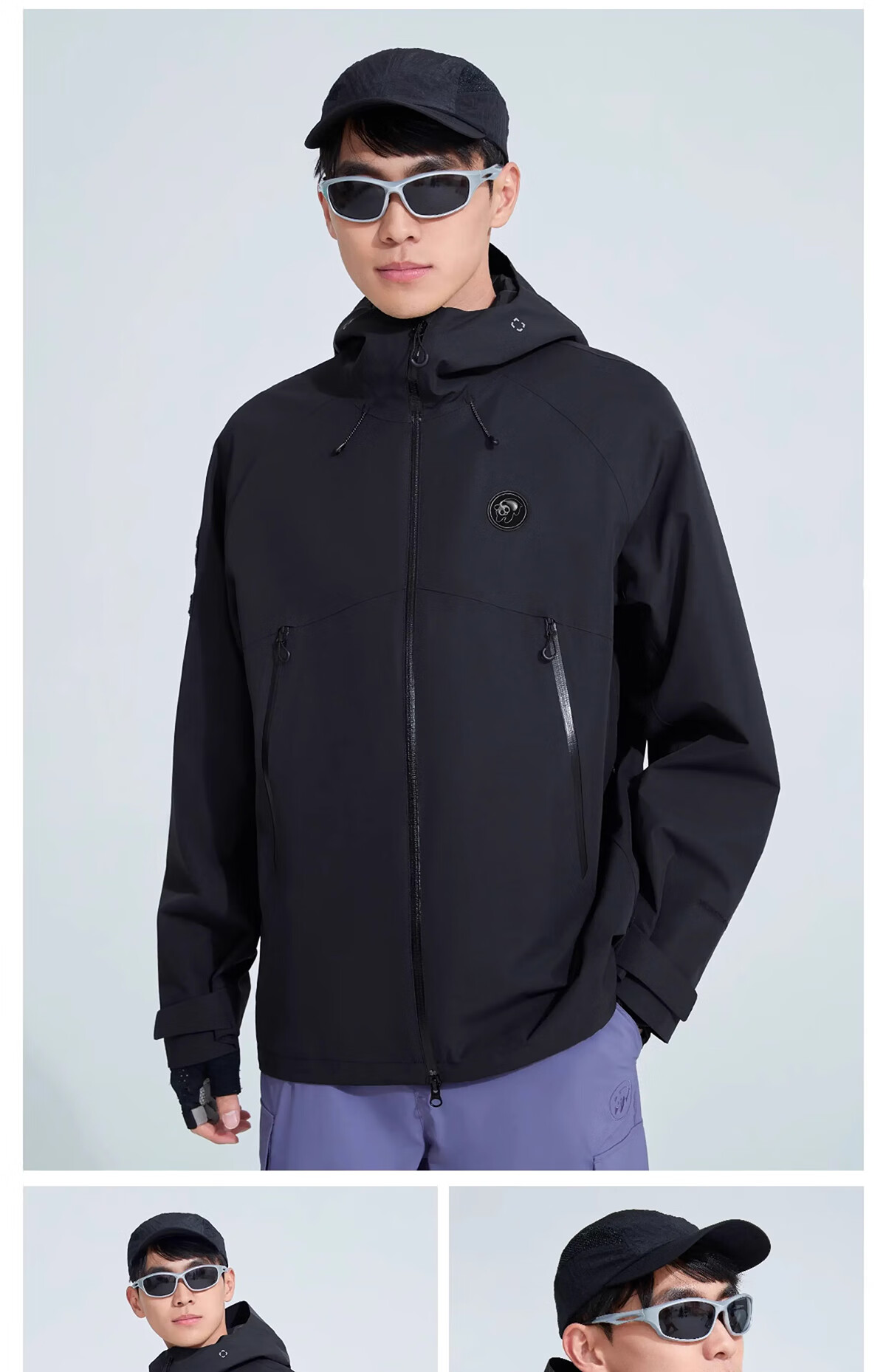 CAMEL Panda Series Hard Shell Waterproof Windproof Outdoor Mountaineering Jacket Cycling Coat A35BA6B113 M 27