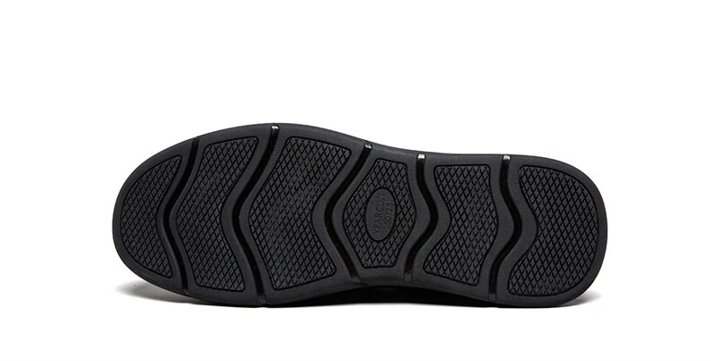 Yierkang Casual Leather Shoes for Men, Comfortable Slip-On Loafers with Perforated Design for Middle-Aged Fathers, Model 61775W, Black, Size 41 19