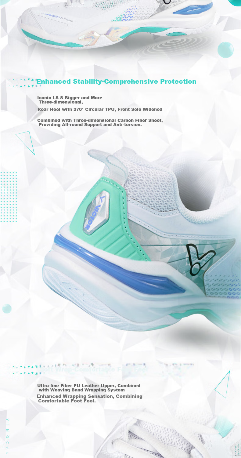 VICTOR Badminton Shoes, Professional Breathable Shock-Absorbing, Dai Xingying Exclusive Series, P9200TTY NL, Size 37 5