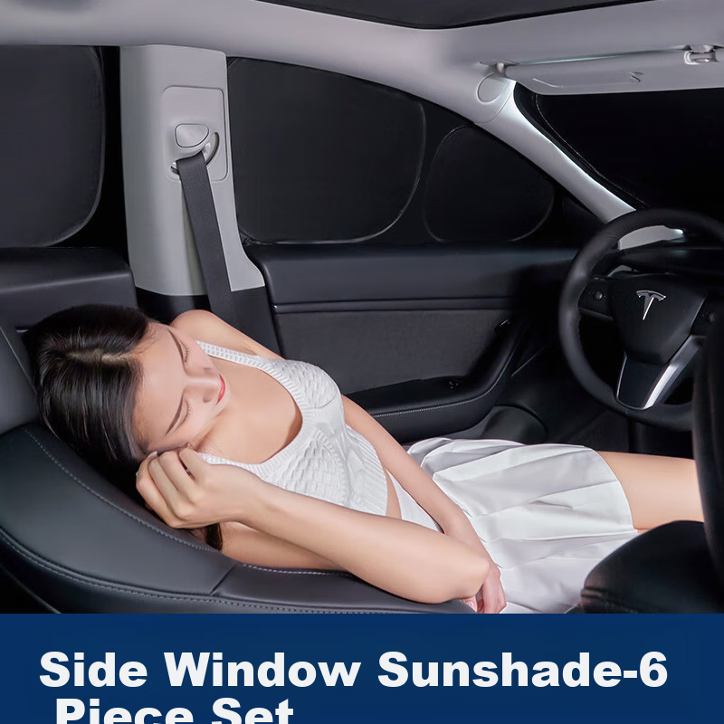 Yueyebing Suitable for Tesla Model Y Side Windows, Sunshade Curtains, Heat Insulation Window Shades, And Sun Protection Blinds