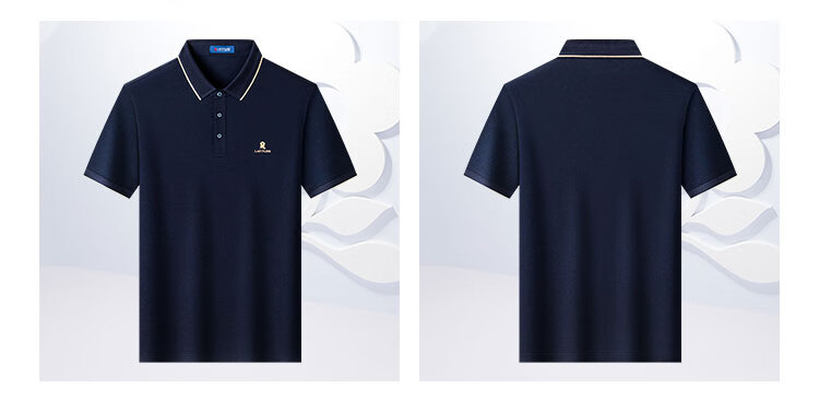 MONTAGUT Short-Sleeve Polo Shirt for Men, Summer 5A Antibacterial with Mulberry Silk, Breathable Square Collar Casual T-Shirt, White, M 4