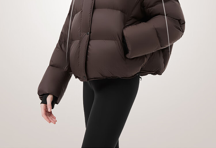 Tanboer Women's Short Down Jacket with Detachable Hood, Thick Winter Outdoor Warm Coat 5530538Z Black 165 2
