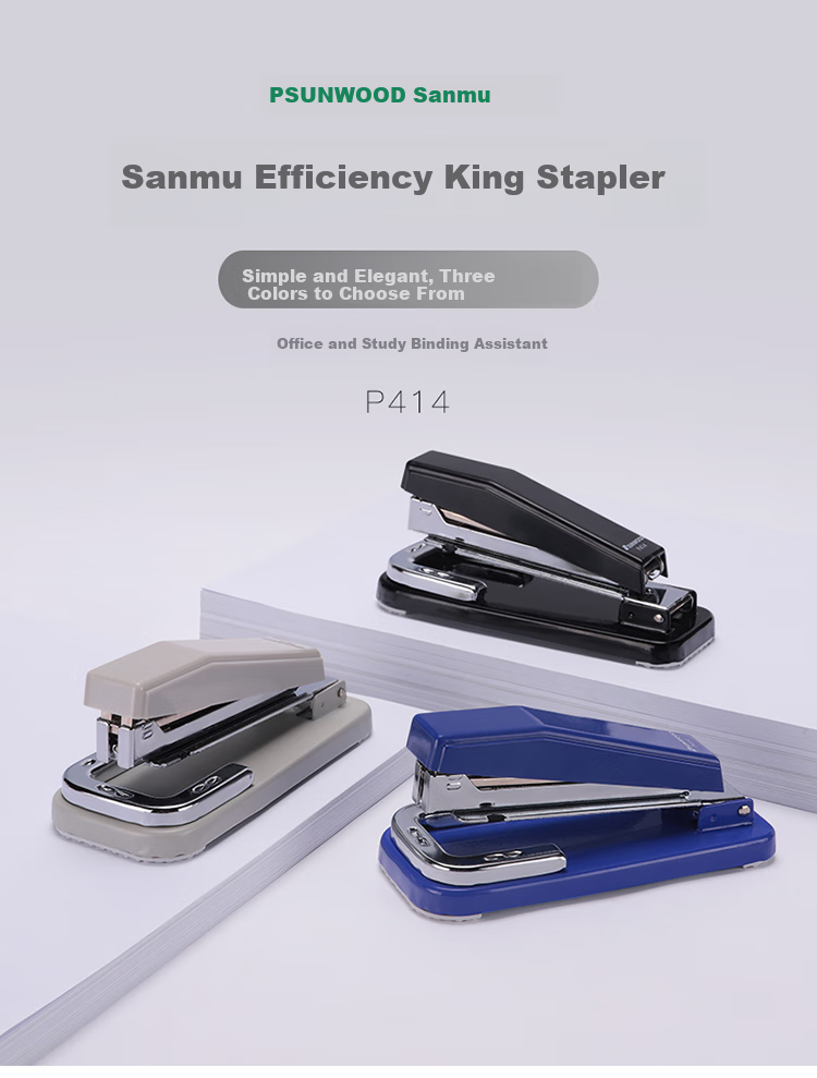 SUNWOOD Efficiency King Series 25-Page Rotatable Stapler Compatible with 24/6 Staples Blue P414 1