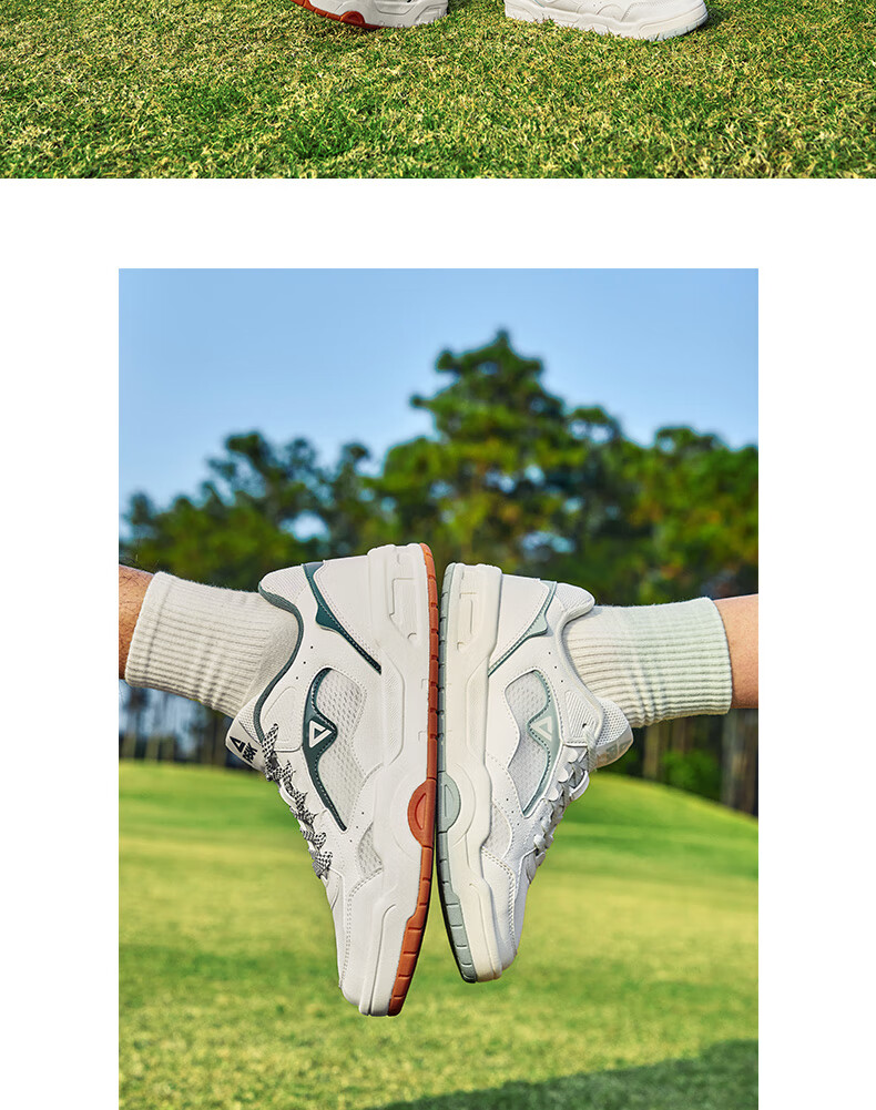 PEAK Taiji White Sneakers for Women, Summer Mesh Breathable Wear-Resistant Versatile Casual Shoes, Thick-Soled Height-Increasing Sports Shoes DB520118 10