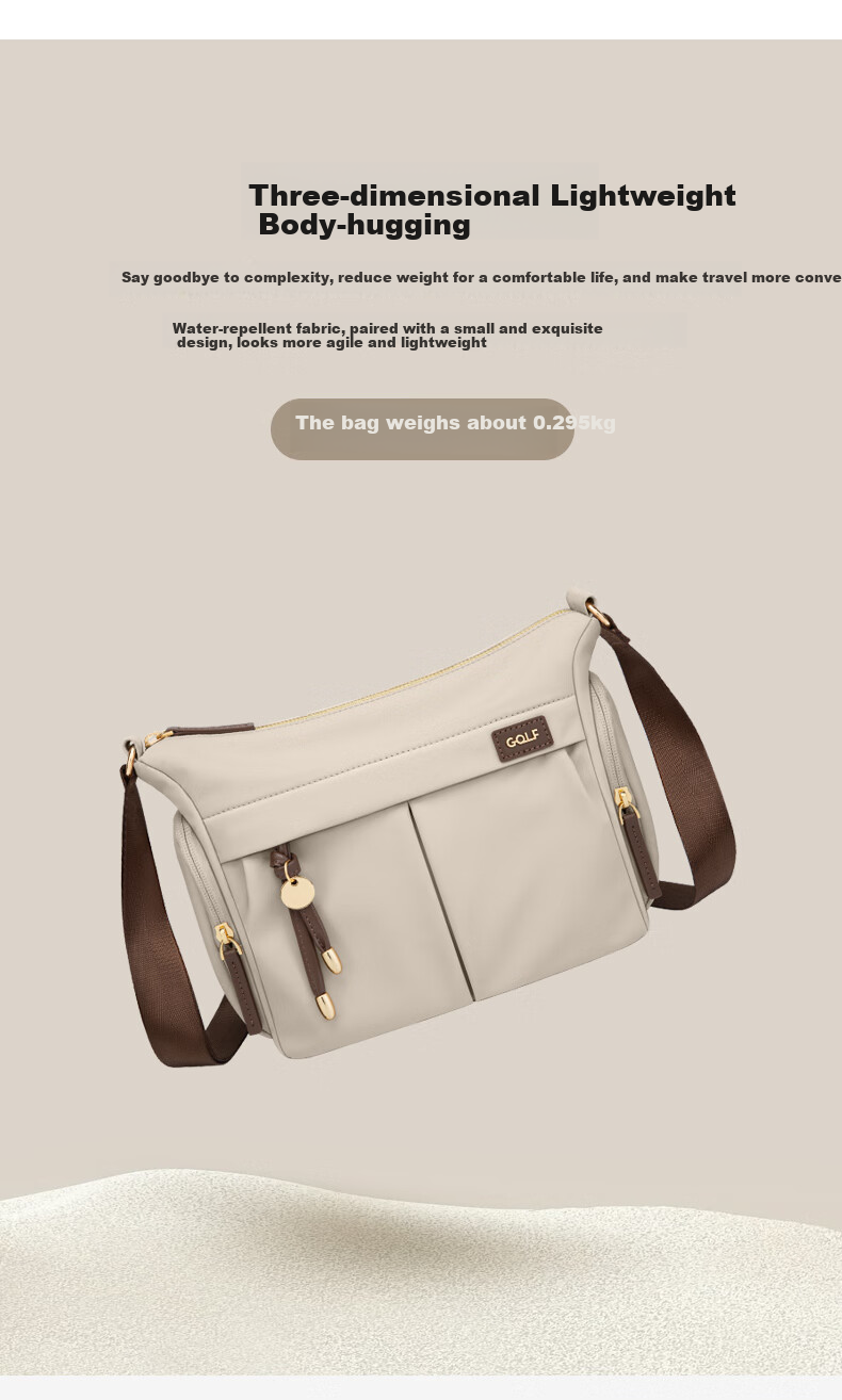 GOLF Women's Lightweight Large Capacity Canvas Shoulder Crossbody Bag Commuter Versatile Phone Bag Birthday Gift 5