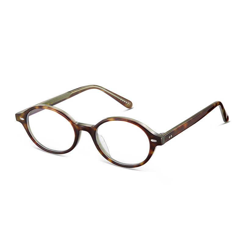 LOHO Bookworm Glasses, Tortoiseshell Oval Small Frame, Anti-Blue Light Optical Frames, Bare-Faced Miu Series with Zeiss Lenses