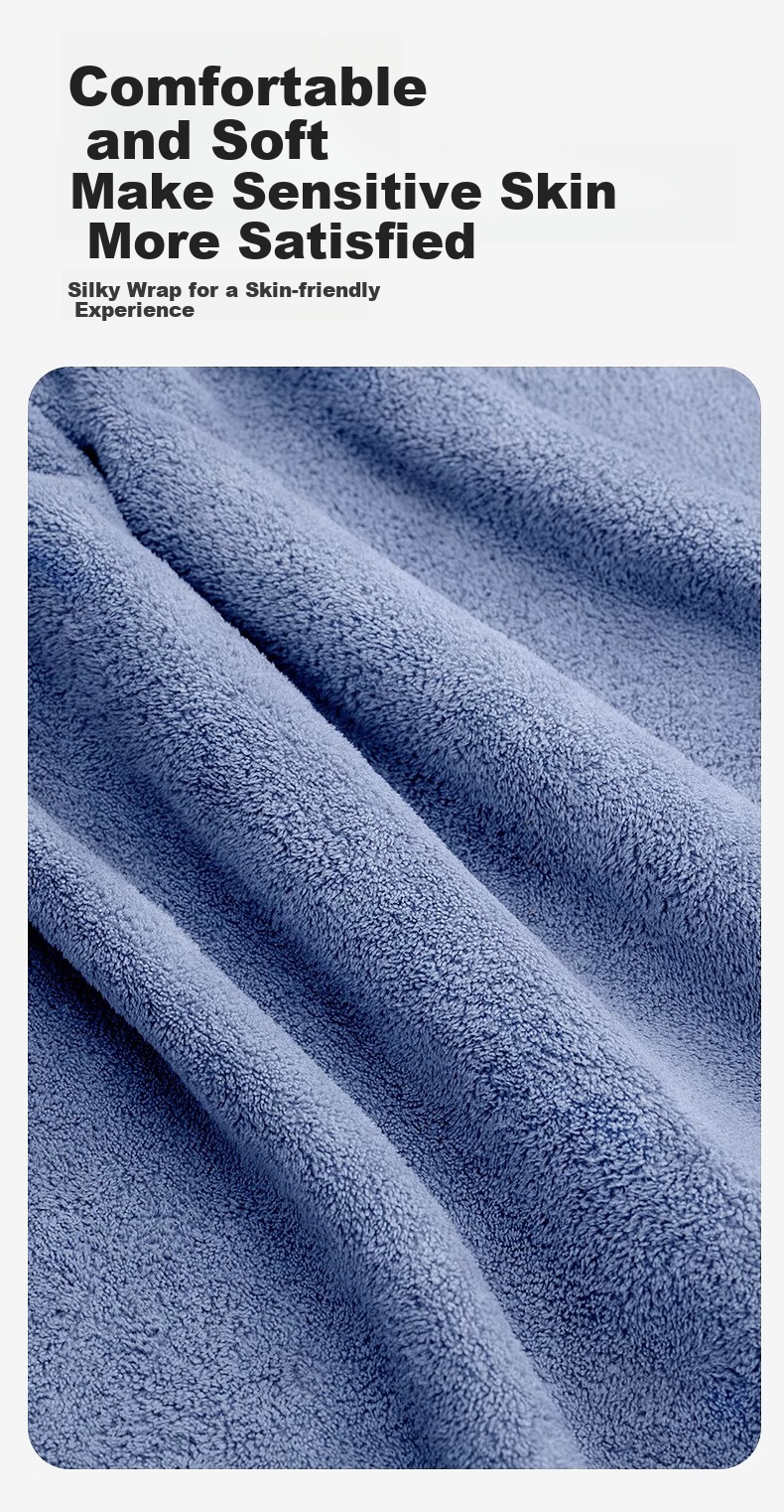 Grace Bathrobe for Men, Absorbent And Lint-Free Home Robe, Wearable And Wrapable Bath Towel, Bedroom Sleepwear, Gray 5