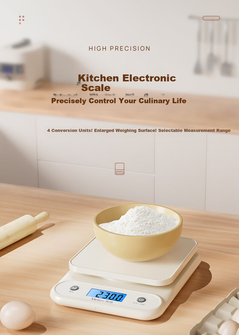 Meilen Electronic Kitchen Scale, Home Small High-Precision Weighing Scale for Baking, Food, Coffee, Chinese Medicine, Precise 0.1g 1