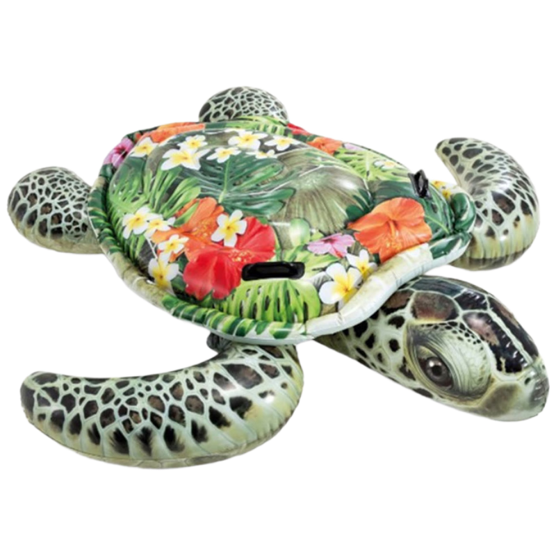 INTEX Inflatable Realistic Sea Turtle Water Ride-On Kids Swimming Inflatable Toy Gift Thickened Water Float