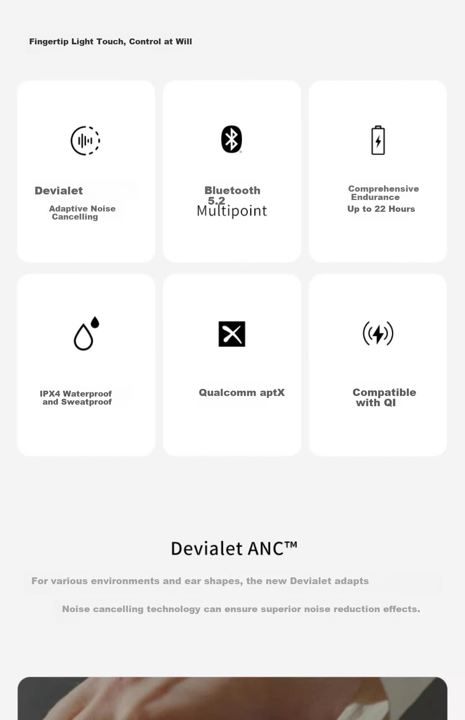 Diwalei DEVIALET GEMINI II Matte Black, Dual Star Second Generation, True Wireless Noise-Cancelling Bluetooth Earphones, In-Ear High-Fidelity Heavy Bass HIFI Grade, Birthday Gift 3