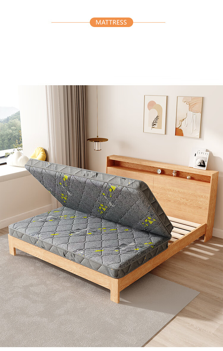L&S Coconut Palm Fiber Mattress, Foldable Hard Coir Mat, Natural 3E Coconut Palm Fiber Mattress, CD55120*200*10cm, Medium Firmness 5
