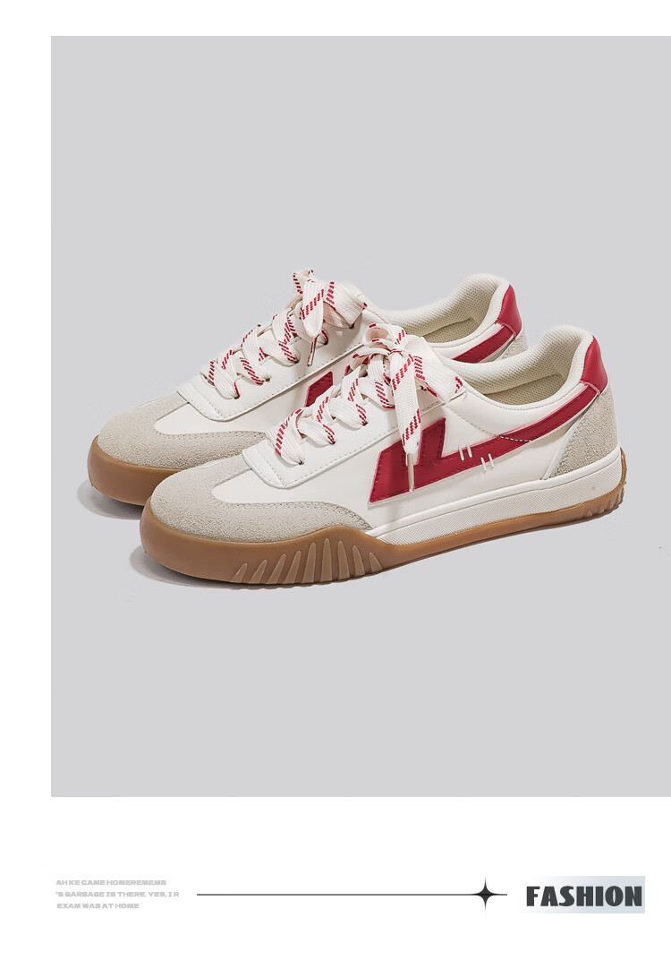 Warrior Official Women's Sneakers New Classic Versatile Shoes Women Light Gray Red Size 37 12