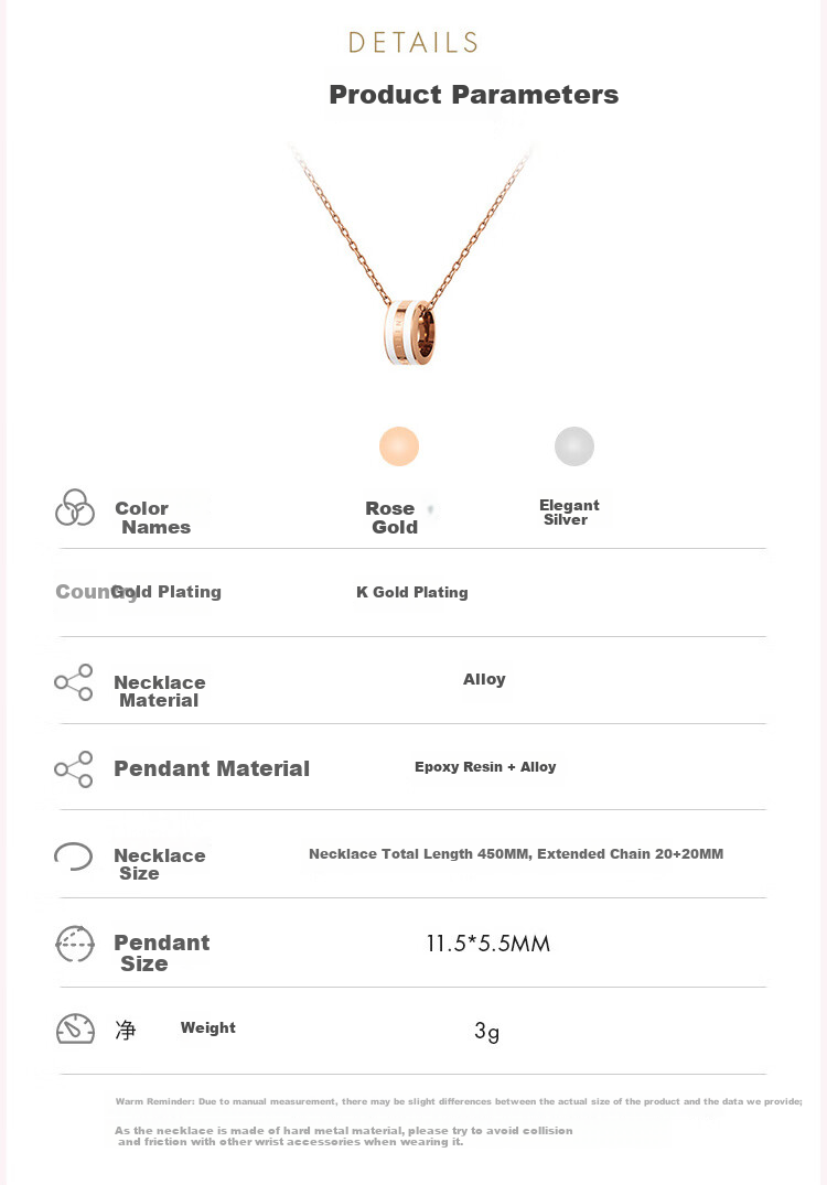 DanielWellington [Same As Ma Sichun], DW Necklace for Women, Satin White Rose Gold Collarbone Chain, DW153 Birthday Gift 7