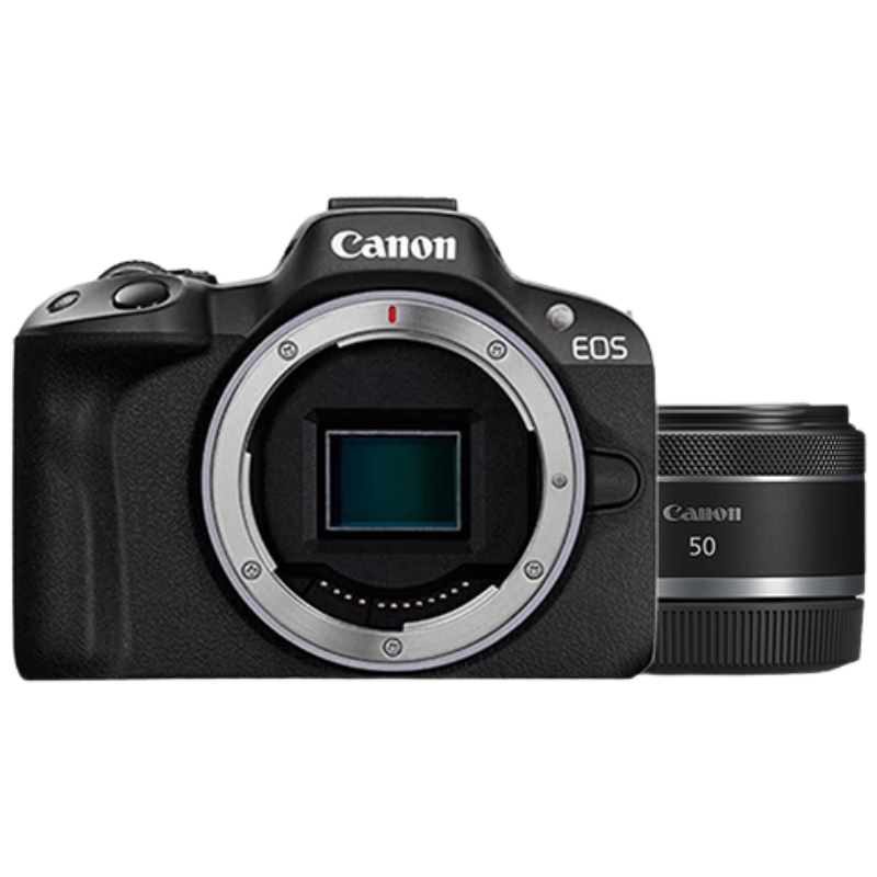 Canon R50 Entry-Level Mirrorless Camera with Pancake Portrait Lens Vlog Shooting 4K HD Video Selfie Camera for Students Travel Home Street Photography Kit