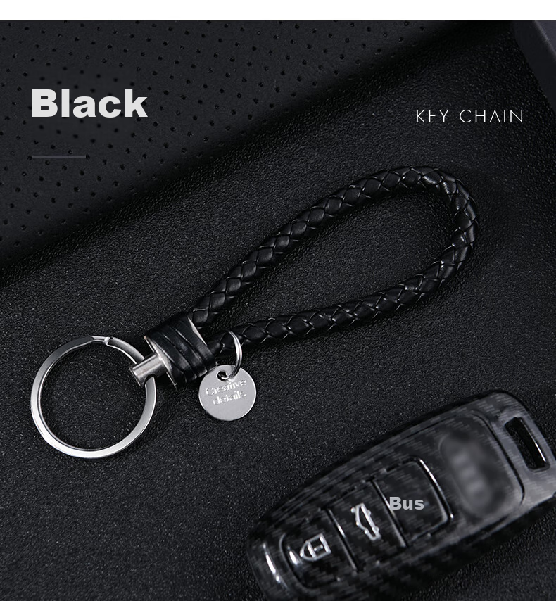 Huashi Car Key Chain, Men's Key Ring, High-End Key Fob, Anti-Loss Key Holder, Zinc Alloy Double-Ring Key Pendant 11