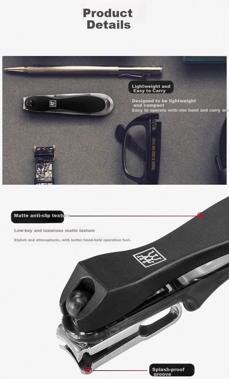 ZWILLING Nail Clipper, Anti-Splash Design with Rotating Nail File Head, Single 360-Degree Rotation for Home Use 6