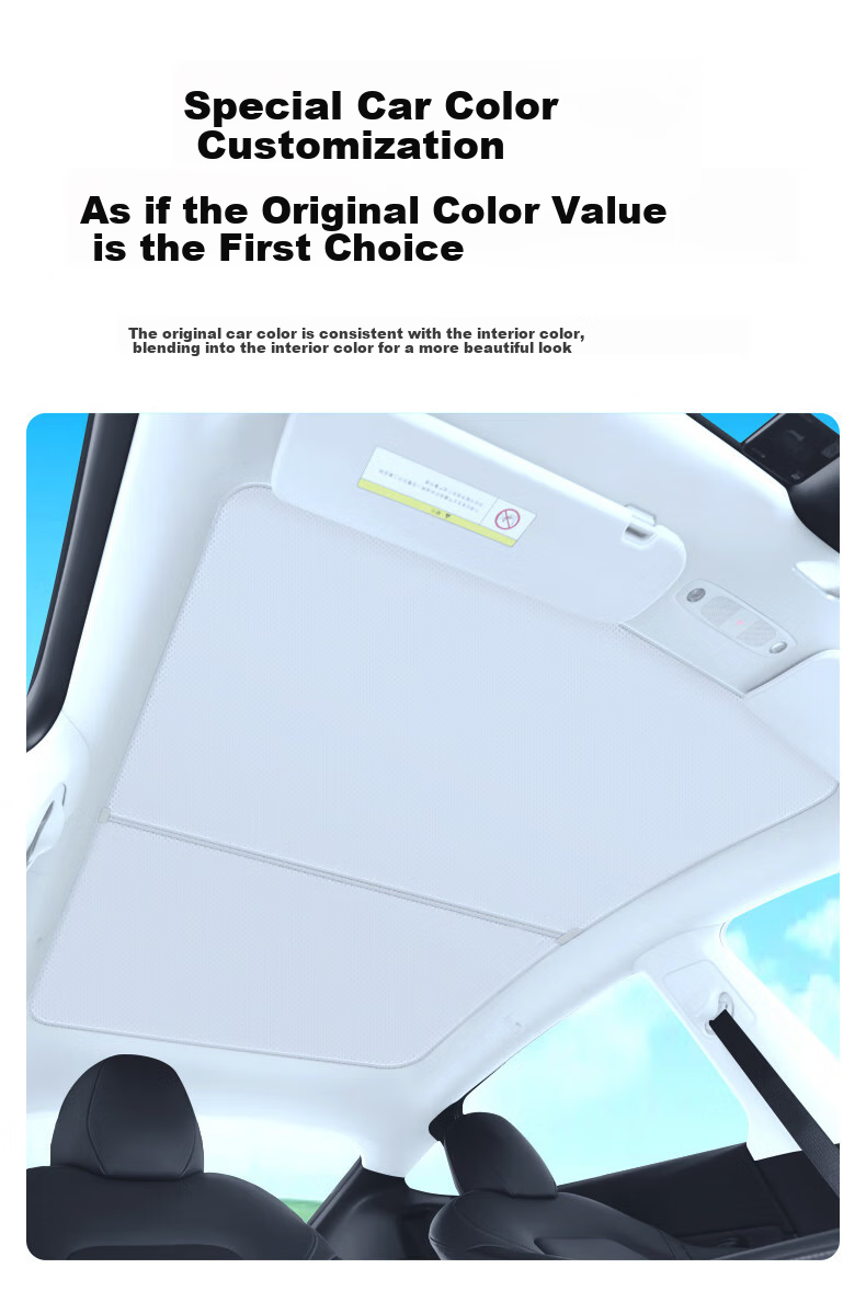 Yueyebing Sunshade for Tesla Model Y/3, Car Sun Visor, Windshield Sunshade, Anti-Glare Curtai 12