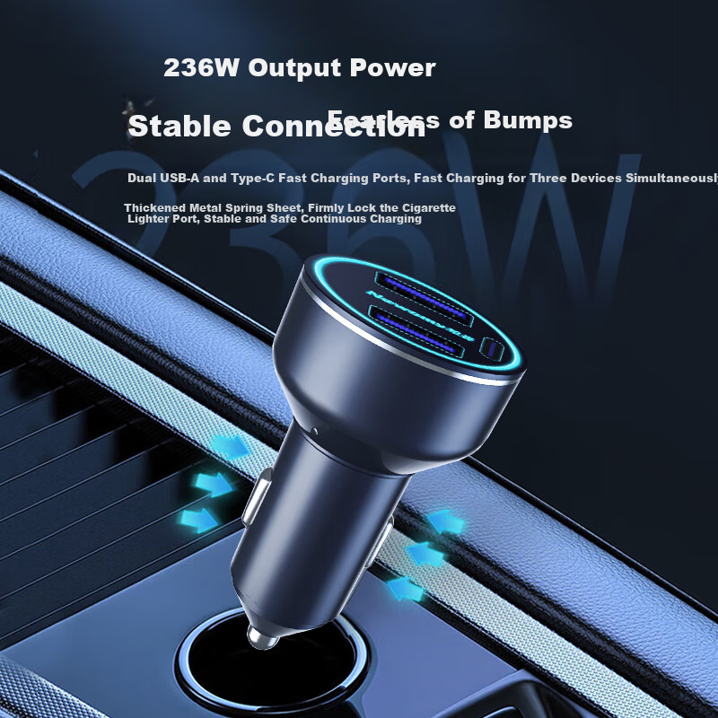 Newsmy Car Charger Cigarette Lighter Super Fast Charger Compatible with Apple 15/16, Huawei, Xiaomi K6