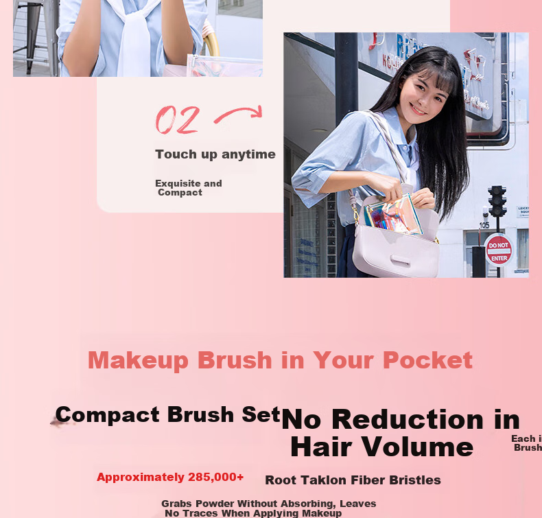 Real Techniques Dream Makeup Brushes Set of 10: Eyeshadow Brush, Powder Brush, Concealer Brush, Blush Brush 4