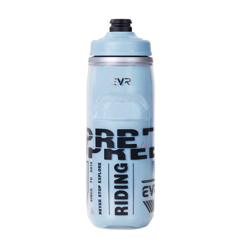 EVR Cycling Water Bottle, Cold Water Cup with Squeeze Dispenser, Deep Blue, 620ML