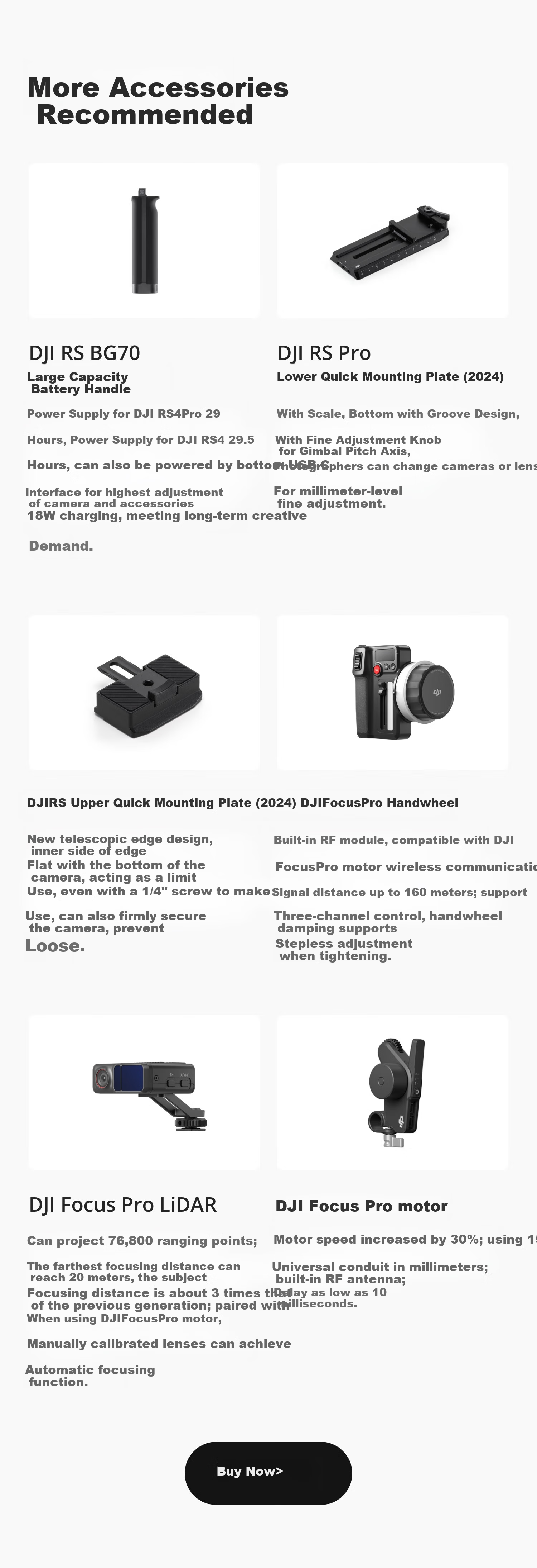 DJI Focus Pro Motor, RS 5/RS 4 Pro/RS 4/RS 3 Pro/Focus Pro Handle, Hand Wheel, Ronin 4D Flex 1