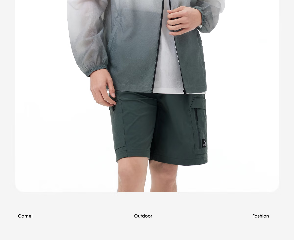 CAMEL Sunscreen Jacket 2025 Summer Outdoor Ice Silk Breathable Cooling Sun Protection UV Resistant Fishing Shirt 5006 M 25
