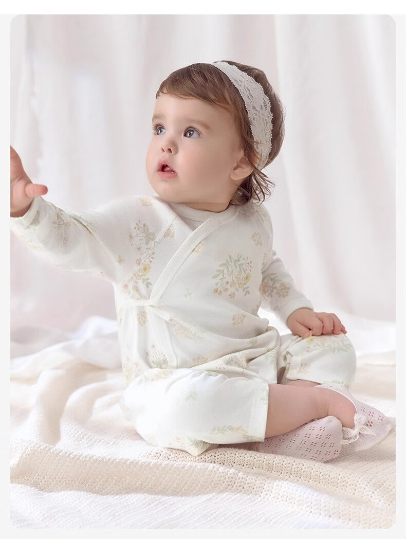 DAVE & BELLA Newborn Baby Spring and Autumn Romper Monk Suit for Boys and Girls 17