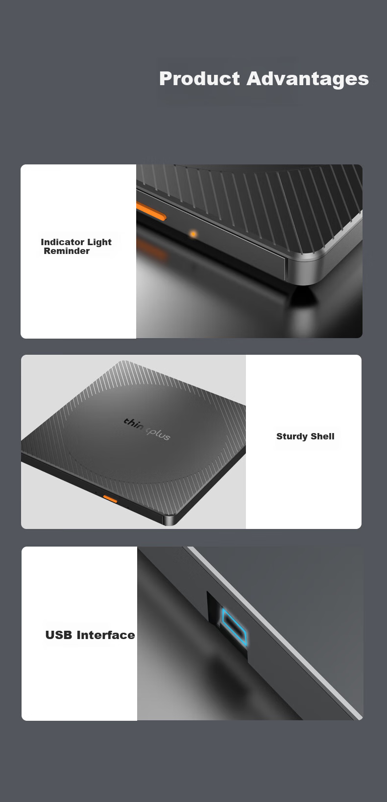 ThinkPad Lenovo 6x Speed External Blu-Ray Drive, BD Blu-Ray Burner, DVD Mobile Drive, External Optical Drive, 3D Ultra HD Reading And Writing Laptop Optical Drive, External TX805 6