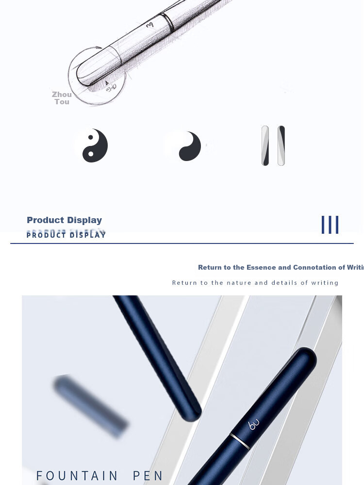 N9 Signature Pen, Taiji Series Xuan Yu, 0.7mm, New Chinese Style Original Design, Business Office Gift, Birthday Present [Back-To Essential] 3