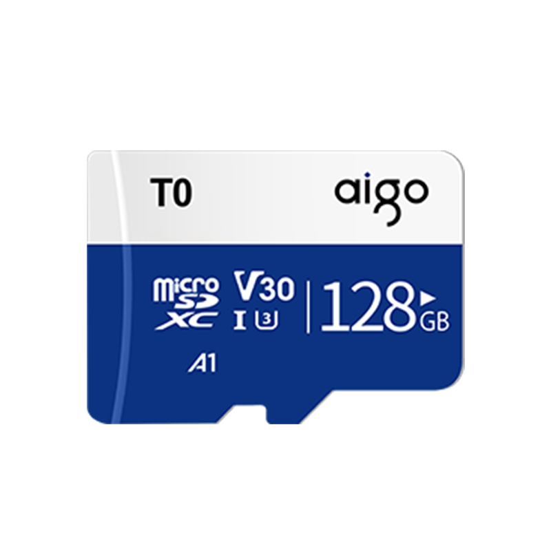 Aigo 128GB TF (MicroSD) Memory Card, U3 A1 V30 4K, for Surveillance Cameras And Dash Cams, High-Speed Internal Storage Card, T0 Read Speed 100MB/s